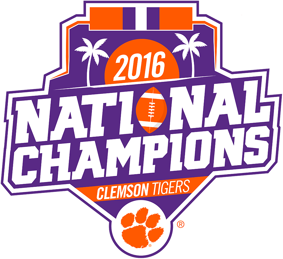 Clemson Tigers 2016 Champion Logo iron on transfers for clothing